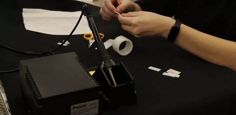 Covering the scales with PTFE tape